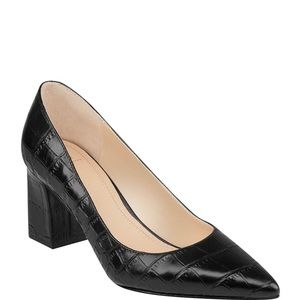Marc fisher black croc Zala pumps shoes Sz 6.5